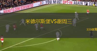米德爾斯堡VS謝周三