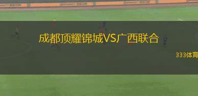成都頂耀錦城VS廣西聯(lián)合